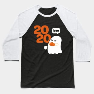 Ghost with Mask Booing 2020 Funny Halloween Baseball T-Shirt